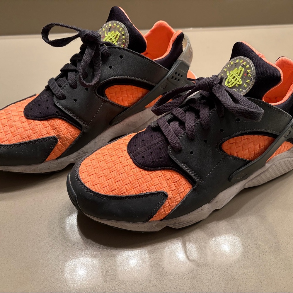 Nike Air Huarache Black and Orange